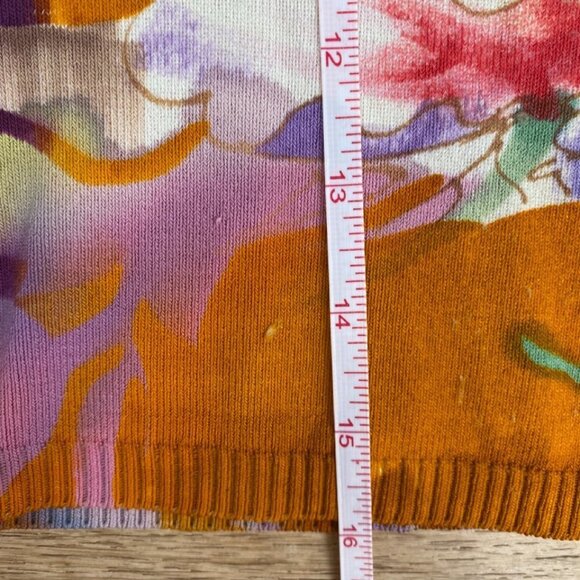 Hand Painted Sweater by Mechant in Gorgeous Floral Design S #080 - Picture 10 of 14